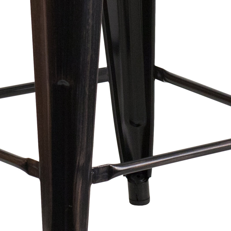 Tabouret à hauteur de comptoir 24 po Gladus, Noir / Doré antique, 1, Tabouret de comptoir (assise de 24 po de hauteur)