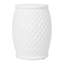 Tabouret tambour en céramique émaillée 11 po x 17,25 po - Table d'appoint intérieure / extérieure - Tabouret de jardin décoratif