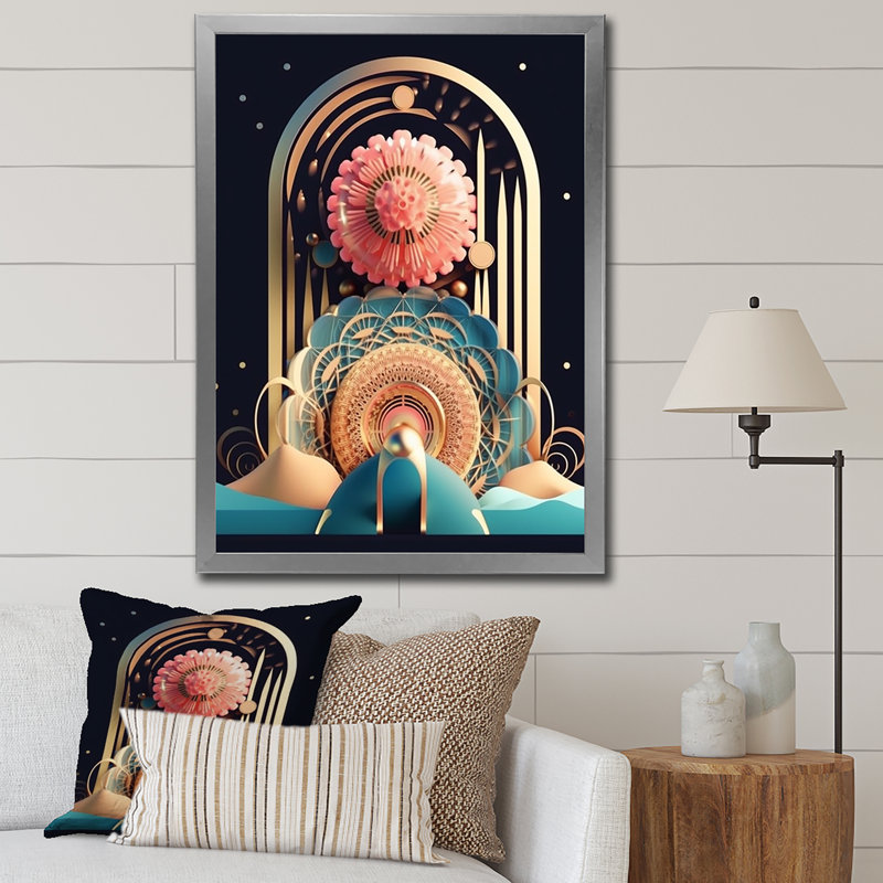 «Futur minimalisme», impression sur toile Bodhi, Cadre simple argenté, H 32 po x l 16 po x P 1 po