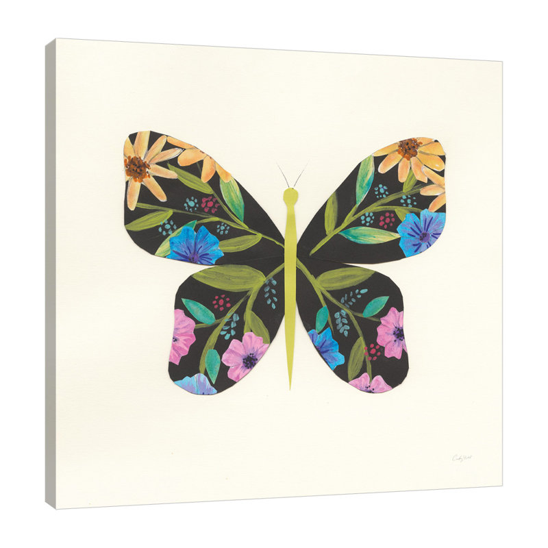 «Butterfly Garden I», toile tendue par Courtney Prahl, H 24 po x l 24 po x P 1,5 po