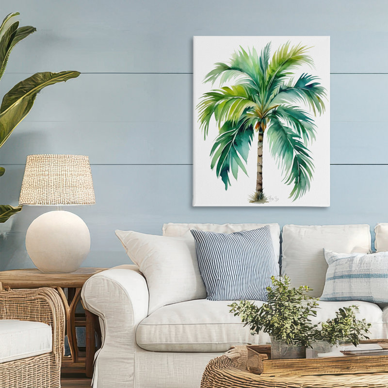 Lagoon Majesty Palm, toile par Shelly Craig, H 30 po x l 24 po