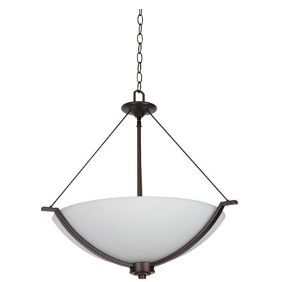 Luminaire bol suspendu à 3 lumières Faxon
