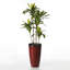 23.75"H Set Of 2 Oversized Eco-Friendly PP And Stone Honeycomb Textured Green Tall Plastic Planter-1826970742
