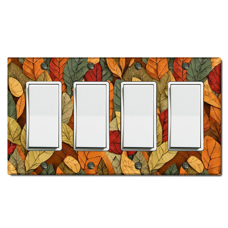 Plaque murale standard à 4 branches d'automne orange Autumn Leaves