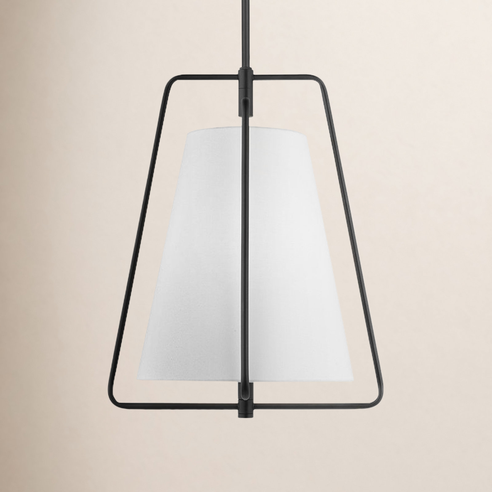 Shamar Single Light Cone Pendant, Midnight Black