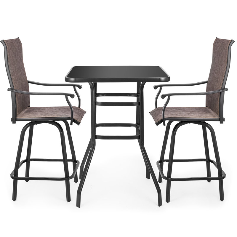 Ensemble de table et chaises de bar 3 pièces Sour Citrus