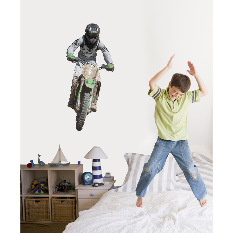 Décalcomanie murale motocross xiii, H 10,5 po x l 24 po