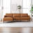 Elbur 105" Wide Genuine Leather Sofa & Chaise-1036894570