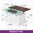 LED Farmhouse Lift Top Coffee Table, 3 In 1 Multi-Function With Hidden Compartment Storage