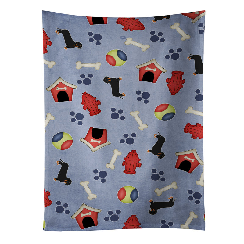 Chiffons pour chien teckel et en microfibre os house
