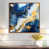 Toile avec cadre flottant brun
