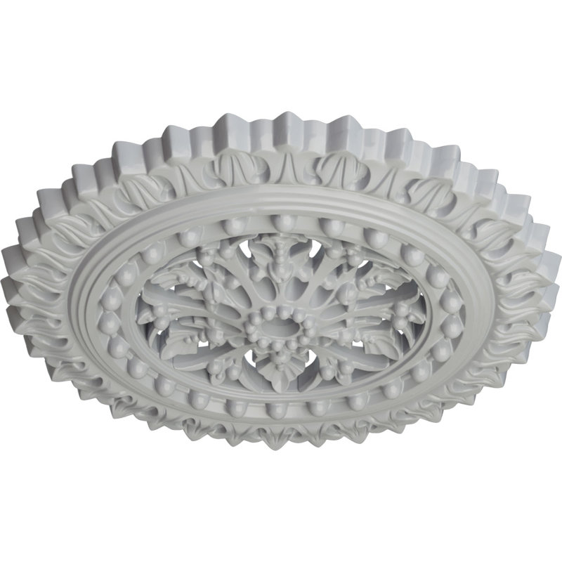 Médaillon de plafond H 18 1/2 po x l 18 1/2 po x P 1 1/2 po Sellek, Givré