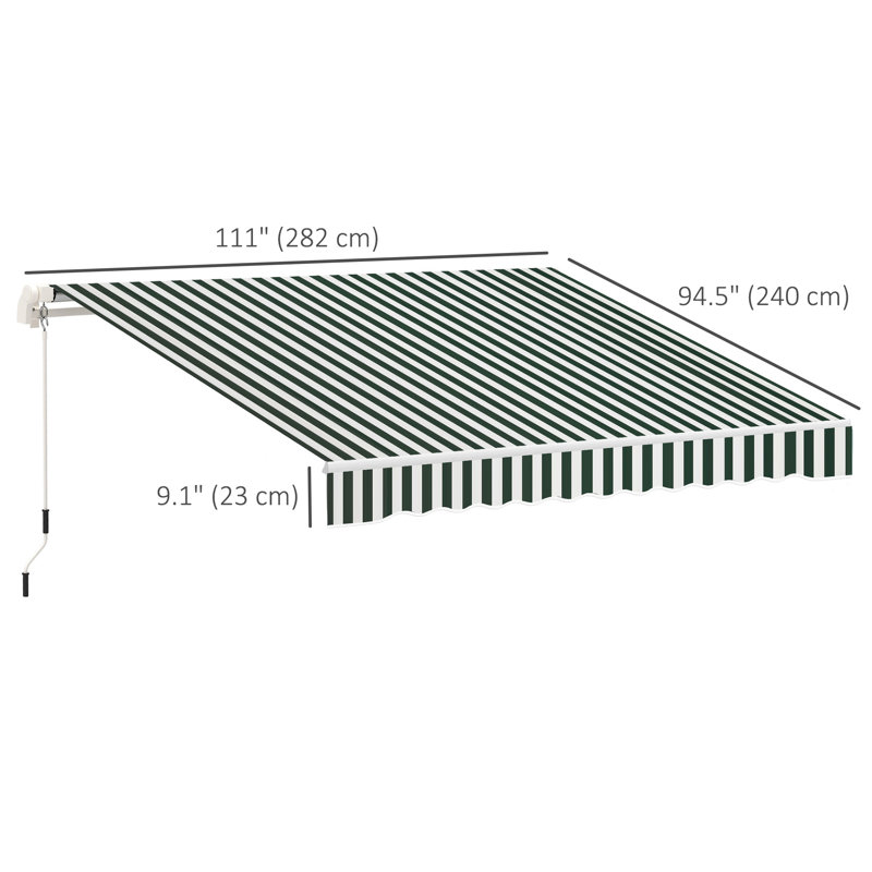 Housse de protection pour auvent d'extérieur rétractable en tissu 10 pi x 8 pi