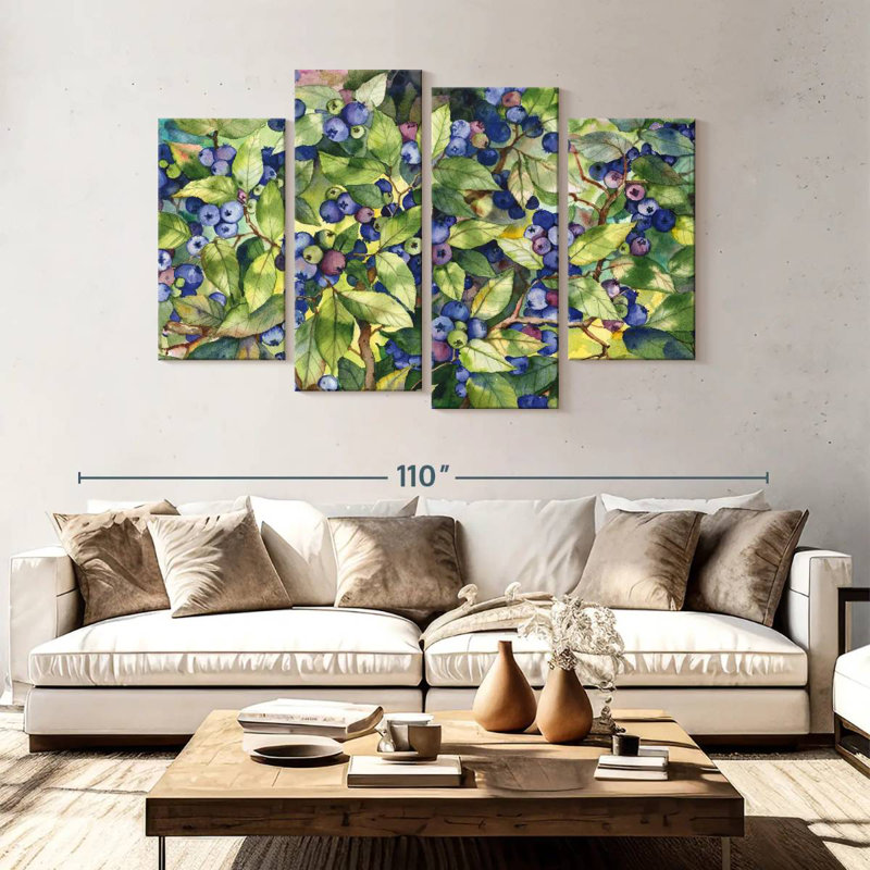 Yarlin Forest Blueberries, 54" H x 84" W