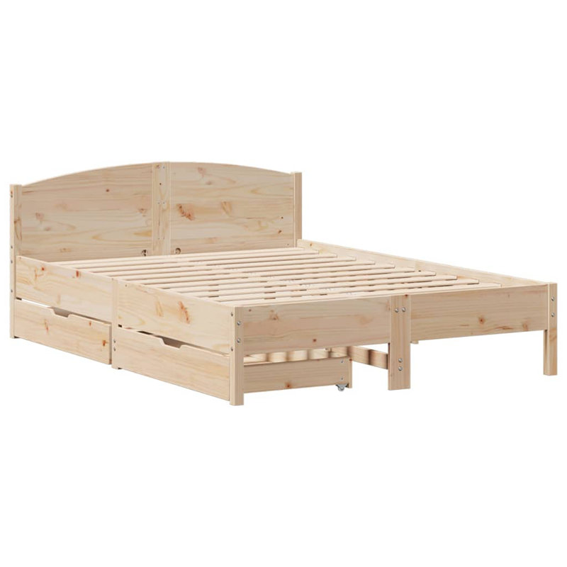 Storage Bed, Brown, Small Double (4')