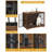 XL Large Dog Crate Furniture, Indoor Dog Kennel Furniture with Barn Door, Wooden Tall Dog Crate, Heavy Duty Dog Cage for Large Dogs, Side End Table, Anti-Chew-767545711-778718988