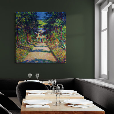Pathway In Monet's Garden At Giverny by Claude Monet - Wrapped Canvas Art Prints