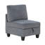Chaise modulaire sans accoudoirs avec rangement Ellene, velours côtelé doux-115686122