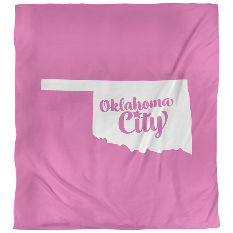 Housse de couette oklahoma city oklahoma, Housse de couette pour très grand lit, Rose, Microfibre