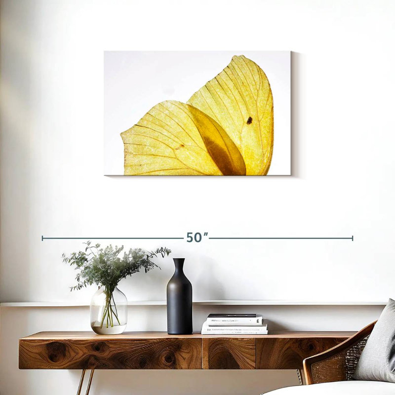 Brampt Golden Yellow Butterfly Wings, 20'' H x 30'' W