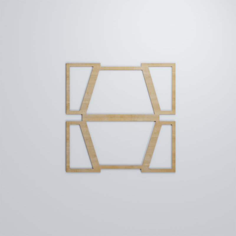 Panneaux muraux en bois Greeley, Noyer blanc, H 7 3/8 po x l 7 3/8 po x P 3/8 po