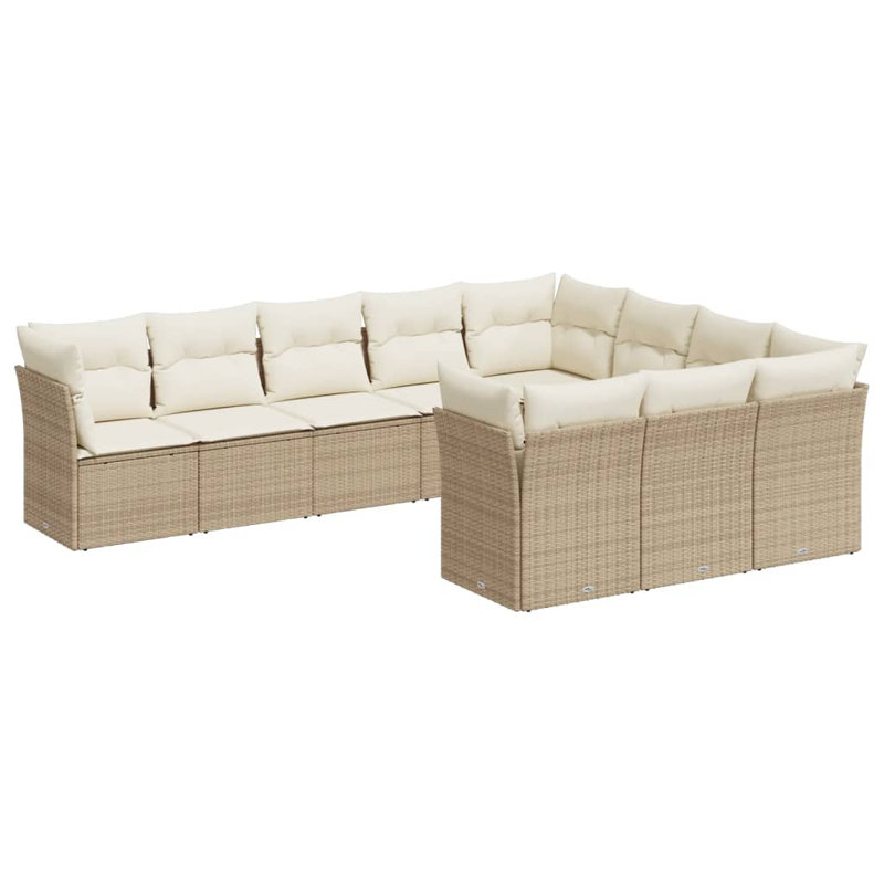 Grand canapé modulaire en rotin PE Vidaxl