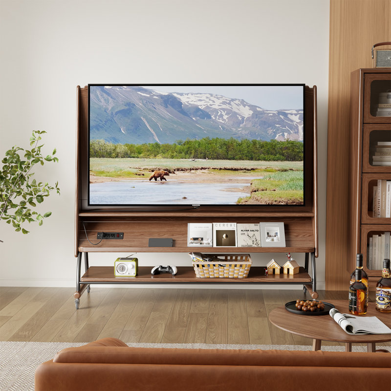 Meuble télé avec tablettes Daniel, H 56 po x L 61,8 po x P 18,5 po