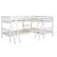 Lit superposé en L blanc, simple, fabriqué en bois massif pour une chambre à coucher confortable-1381311604