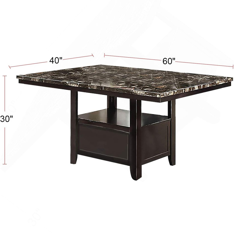 Table de salle à manger avec plateau de rangement et plateau de table en aggloméré