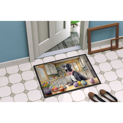 Decorating Easter Great Dane Doormat