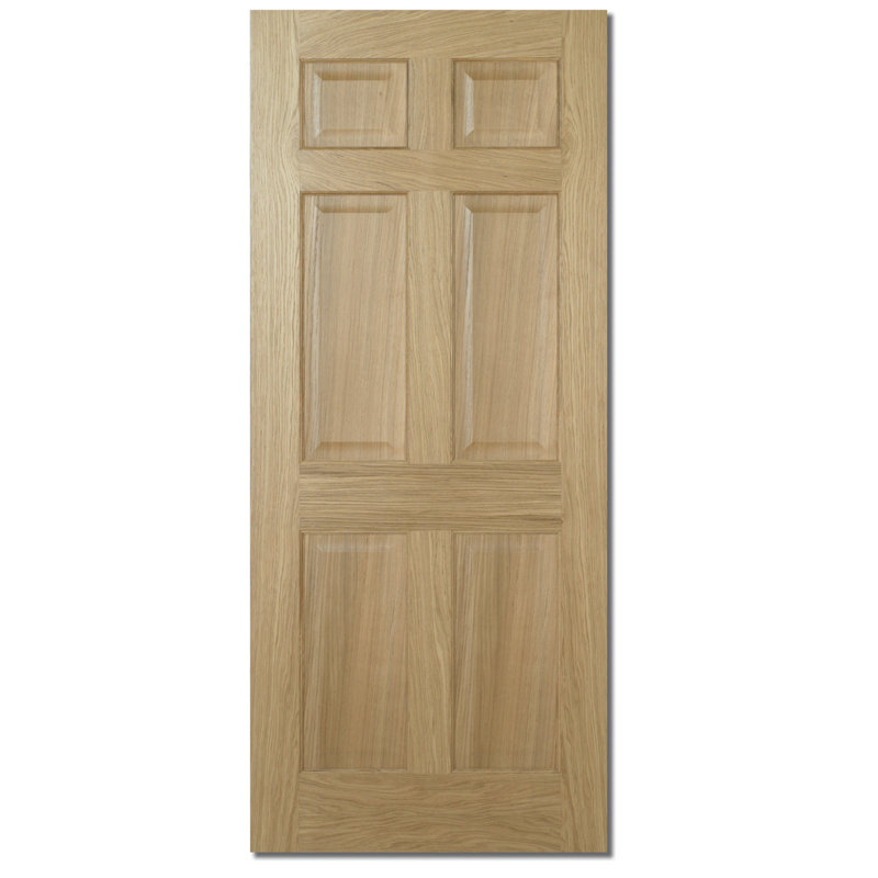 Regency Panelled Oak Internal Fire Door Prefinished, 198.1 cm H x 76.2 cm W x 4.4 cm D, Pre-Finished