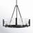 Caidance 6 - Light Steel Dimmable Round Chandelier