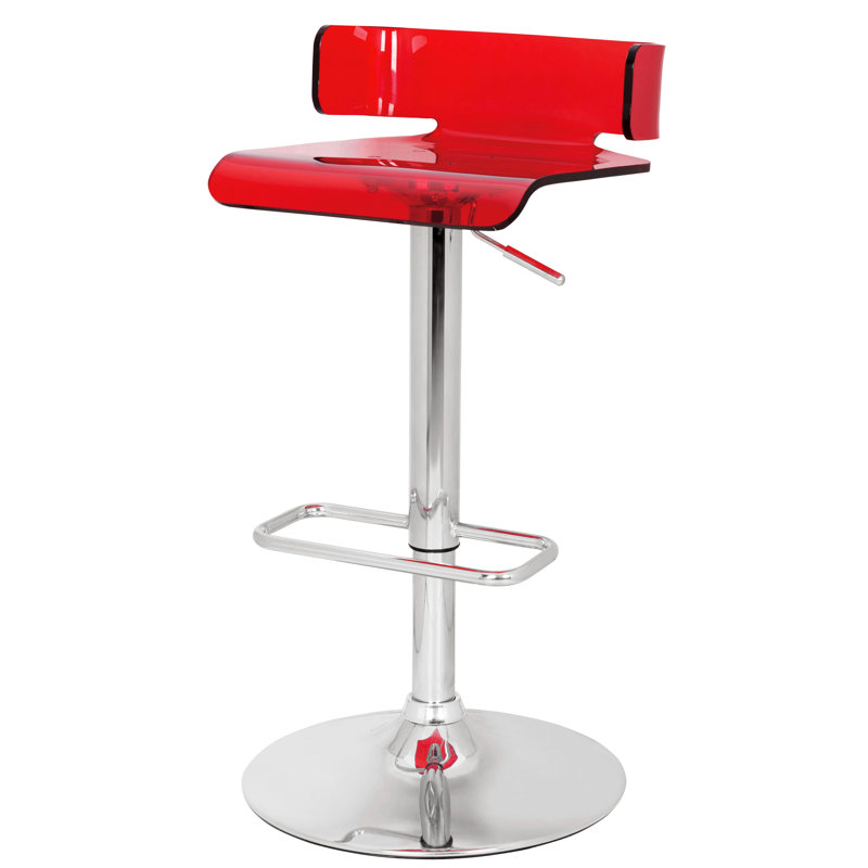 360 Rotatable Red And Adjustable Stool - Stylish Versatile Rotating In Use