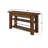 Nastya 54" Wide Industrial Rustic Solid Wood Metal Rectangular Console Media Table With 2 Shelves