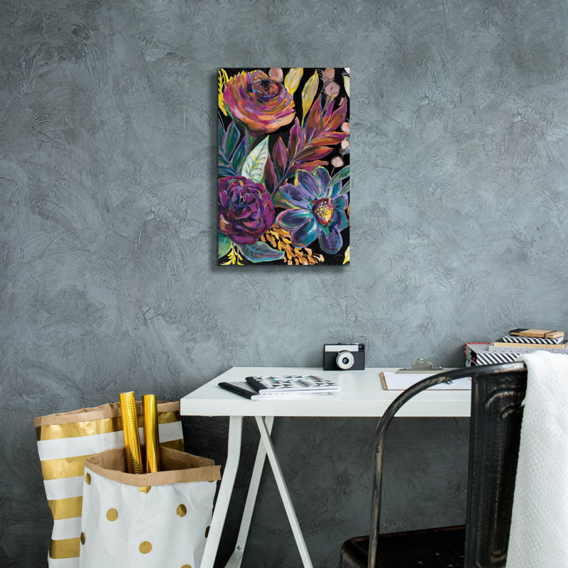 «Festive Season I Black Crop I» par Jeanette Vertentes, art mural sur toile, 12 po x 18 po, H 18 po x l 12 po x P 0,75 po