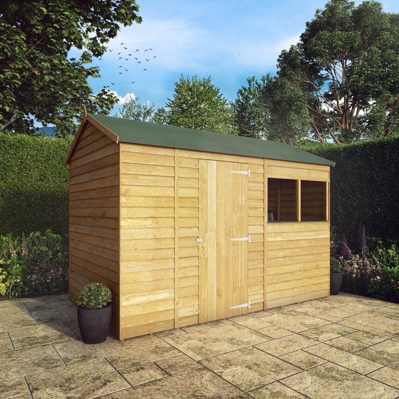 Mercia 10 x 6ft Overlap Reverse Apex Shed, Yes