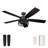 Honeywell Carnegie 52 Inch Indoor Ceiling Fan with LED Light Kit and Remote Control, Dual Mount, 3-Speed AC Motor