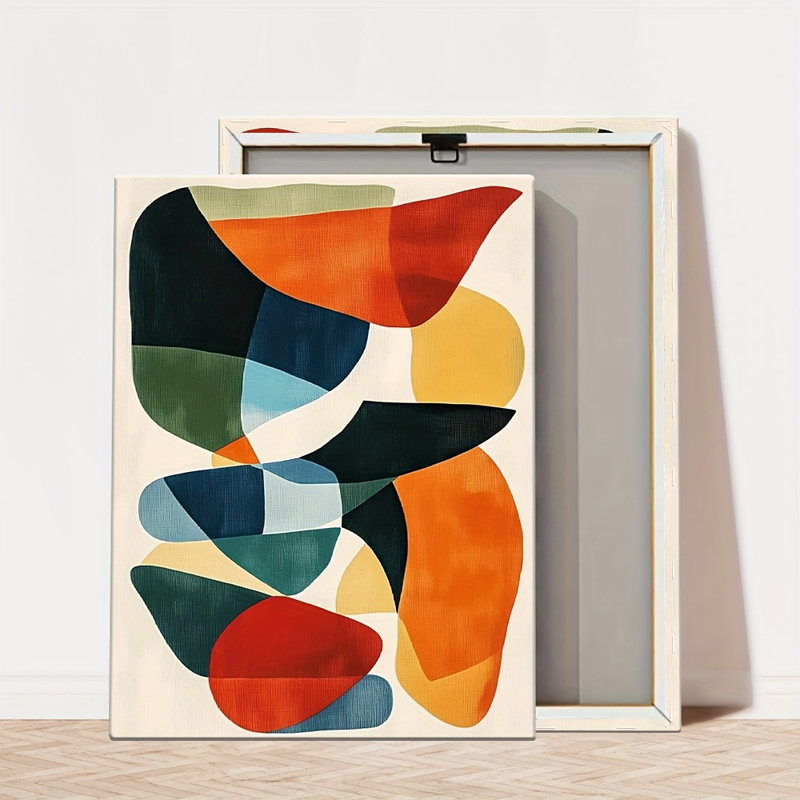  «Bold Color Abstract Shape», décoration bohémienne moderne haut de gamme pour le salon, 40*28inch (100*70*2cm)
