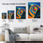 Abstract Sci-Fi Painting Planet Tunnel Blue Wall Art Print