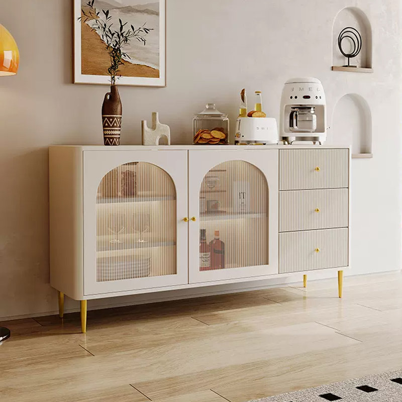 Buffet Side Armoires 59,06, Blanc / doré