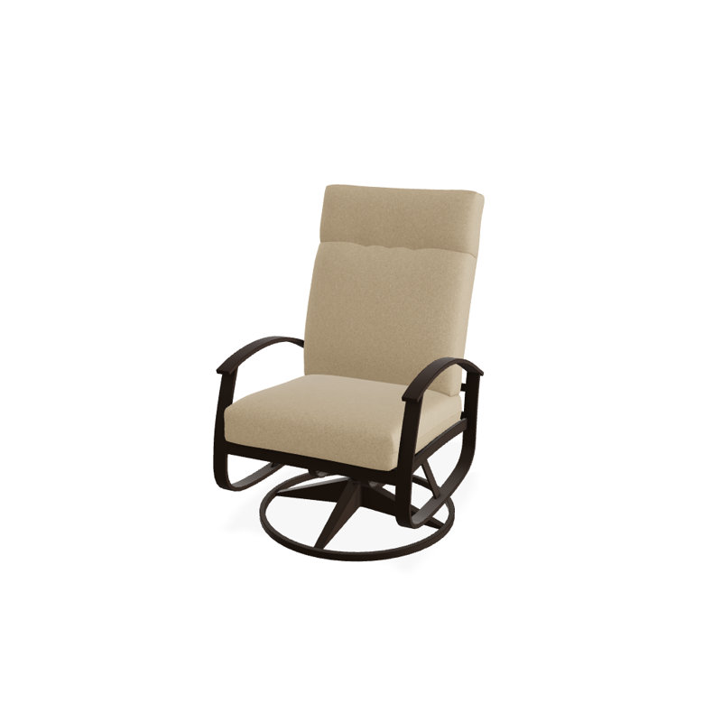 Belle Isle Outdoor Swivel Lounge Chair, Red 1A, Kona P10, Textured Kona