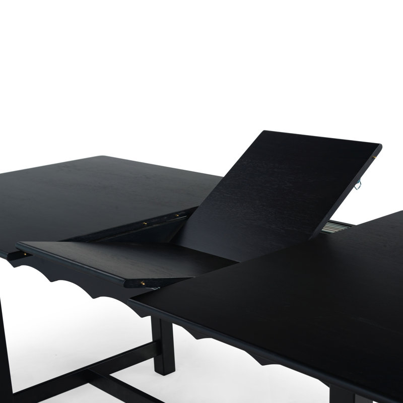 Rhylee Extendable Dining Table, Black