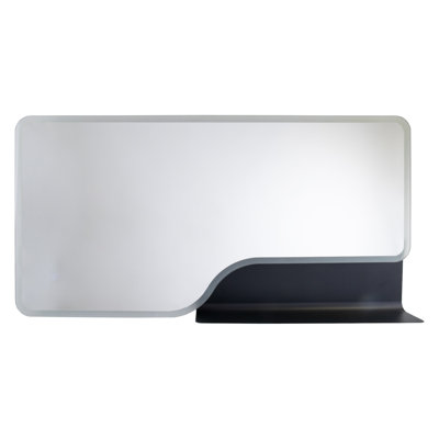 Cartana Lighted Metal Framed Wall Mounted Bathroom Mirror in Silver
