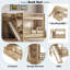 Lit superposé avec escalier de rangement, glissade et 2 tiroirs-1803203845