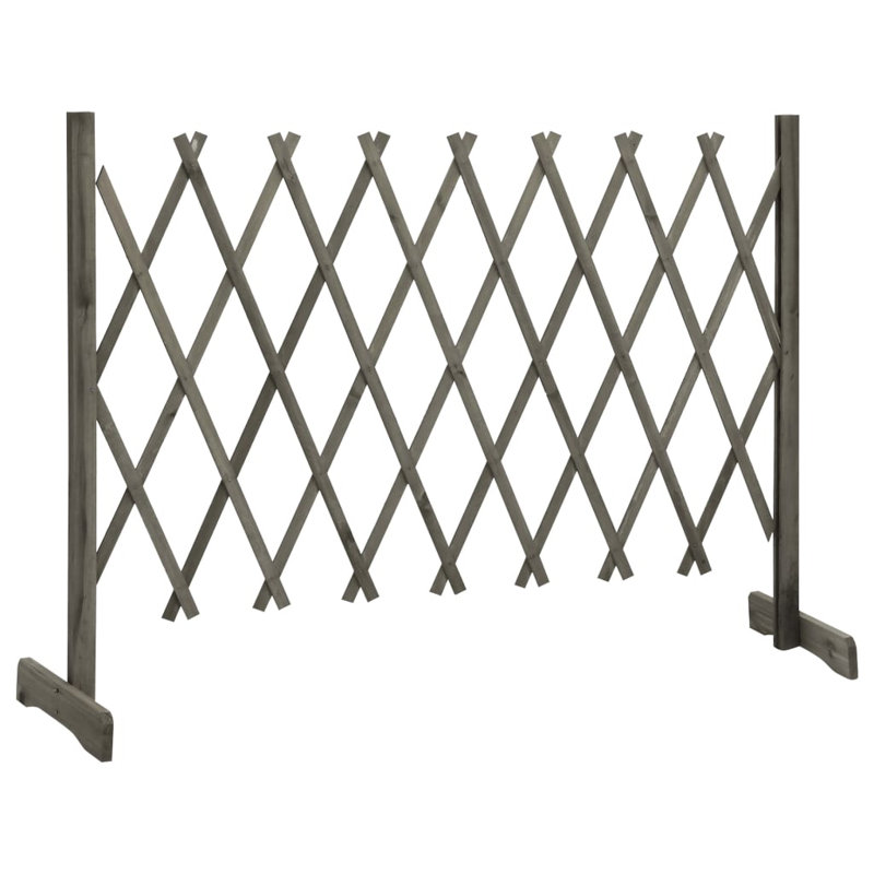 Broumov Wood Fence Panels, Grey, 80cm H x 150cm W