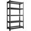 Étagère de rangement réglable en hauteur à 5 niveaux en métal, étagère robuste de 2 000 lb, tablettes de garage en acier industrielles pour la cuisine, la salle de rangement, le magasin d'alimentation, le gymnase, noir, facile à assembler