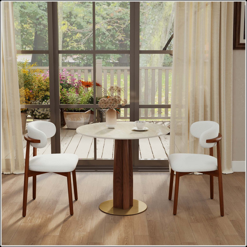 Table de salle à manger 33,5 po, Beige, Stone