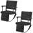 Stadium Seat, Portable Bleacher Seat With Armrest, Back Support And Thick Cushion, Bench Chair For Bleacher Includes Shoulder Strap, Hooks, Cup Holder, Black Football Bleachers Seats, 2PCS, Chair