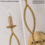 Applique murale 1 lumière à bougie, 20,3 po de hauteur, bras en fer antique doré pour le salon de la chambre à coucher