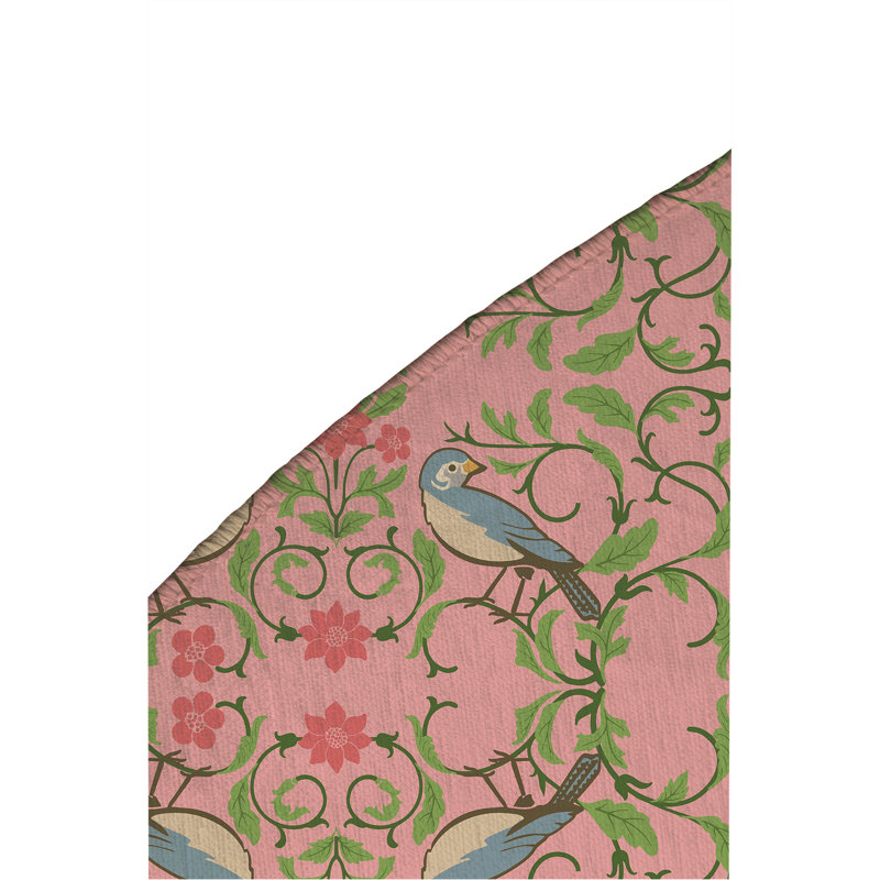 Tweetie Soft Step Outdoor Area Rug, Round 5', Pink